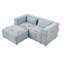 Canapé modulaire en tissu chenille BEIGE