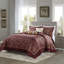 Ensemble de couvre-lit en jacquard 5 pièces avec coussins Aubrey-93352207-21406962