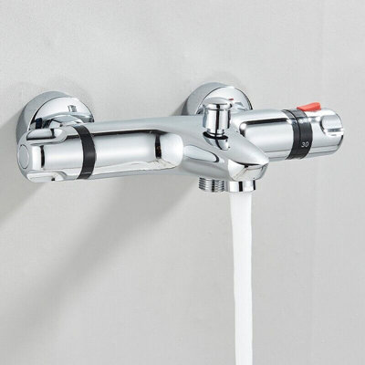 Akie 2 Handle Wall Roman Tub Faucet Bath Filler with Diverter