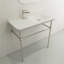 Lavabo de salle de bain rectangulaire à double fixation en argile réfractaire 35,5 po BOCCHI Fenice-841968932