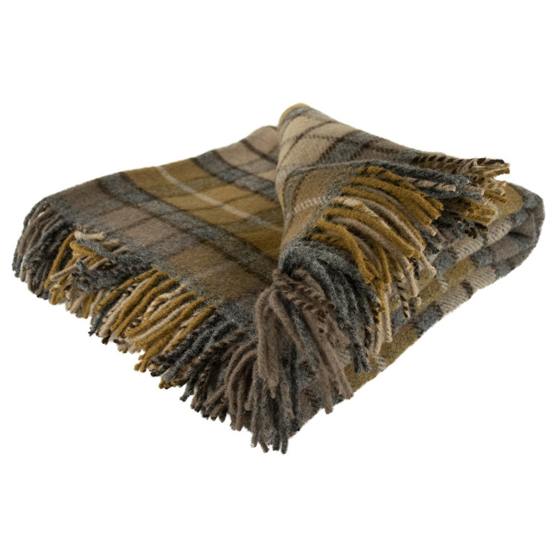 Jeté en laine highland Snio, Buchanan naturel