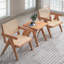 Fauteuil d'appoint beige et naturel