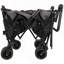 Chariot pliant multifonctionnel à pousser et à tirer avec poignée rotative, chariot utilitaire robuste de grande capacité avec roues tout-terrain à 360°, noir et gris