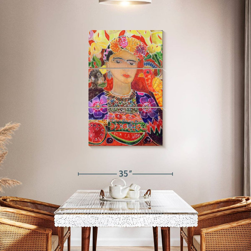 Respect to Frida Kahlo 2002, H 45 po x l 28 po