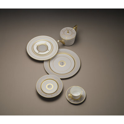 Anthemion Gray Teacup & Saucer