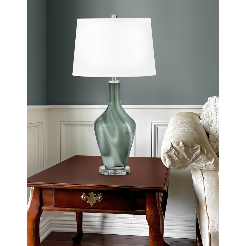 Lampe de table en verre USB
