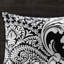 Édredon pour grand lit 7 pièces - noir. Motif élégant en coton. Rembourrage. 2 taies décoratives, 3 coussins, 1 édredon, . Grandes pièces lavables à la machine. Remplir. Literie décorative facile d'entretien-124755073-124755072