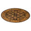 Tapis rond noué à la main de conception unique Rachal - beige, 4 pi 1 po x 4 pi 1 po