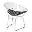 Fauteuil Modway argent / diamant noir