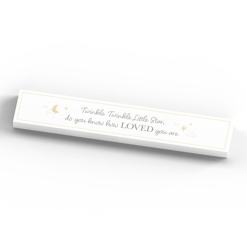 Alicia Text & Numbers Letter Block, White/Yellow