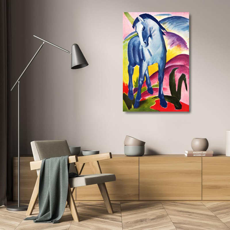 Cheval bleu I IMC-TFA822, H 24 po x l 16 po