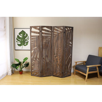 Cloison 4 panneaux en bois massif l 60 po x H 67 po Baren