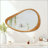 Irregular Teardrop Wooden Wall Mirror