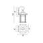 Lanterne murale d'extérieur 1 lumière de style prairie de 13 po Rigdon pour porche, patio et allée Rigdon-2108856525