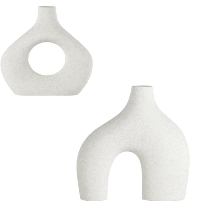 Ensemble de 2 vases en céramique Boho