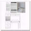 Petit meuble-lavabo 29,2 po avec miroir à DEL, tabouret et rangement grande capacité-2077879824