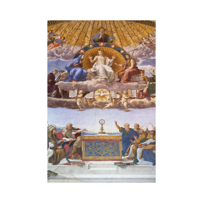 Detail Of The Disputation Of The Holy Sacrament, C.1509-10 by Raphael - Wrapped Canvas Gallery-Wrapped Canvas Giclée
