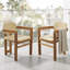 Ensemble de chaises de patio en rotin Classic - Bois d'acacia résistant aux intempéries pour les repas en plein air