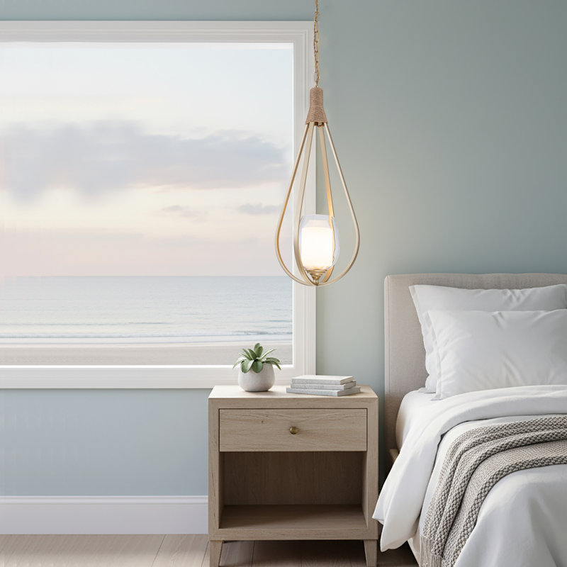 1-Light Gold Kitchen Pendant Light