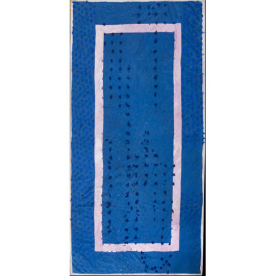 Antique American Blue Geometric Quilt