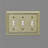 No Subject 3 - Gang Toggle Light Switch Standard Wall Plate