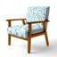 Chaise rembourrée à formes géométriques - Fauteuil bleu Breeze-1250022974