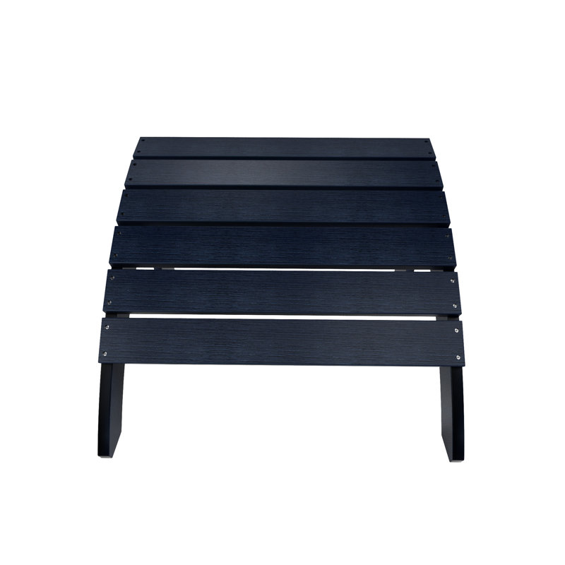 Repose-pieds pliant en polyuréthane Attapulgus, Bleu marine