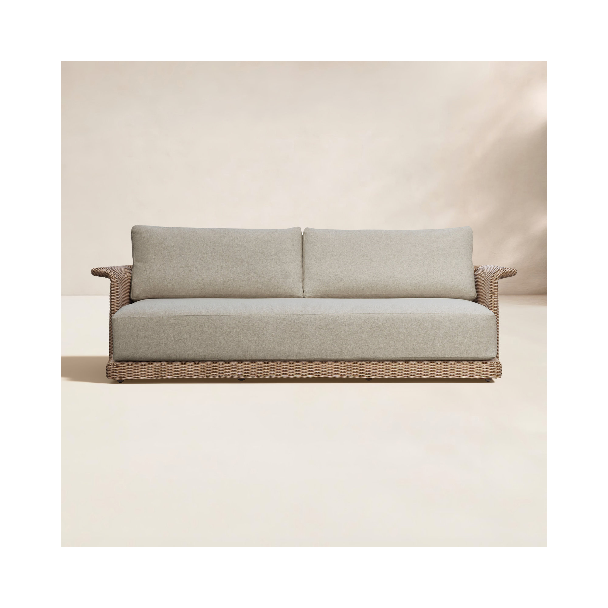 Meredith Outdoor Sofa Brown, Brown, Beige