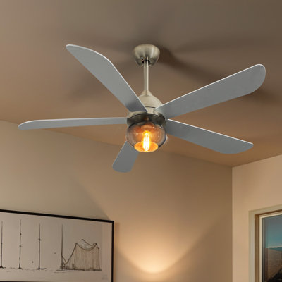  Ventilateur de plafond moderne de 52 po avec lumière et télécommande