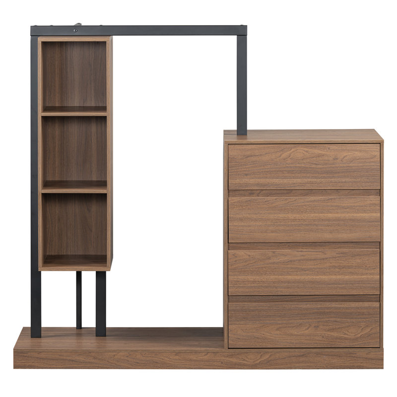 Versatile Wardrobe With Ample Storage And Stylish Design For Organized Living Spaces, Espresso