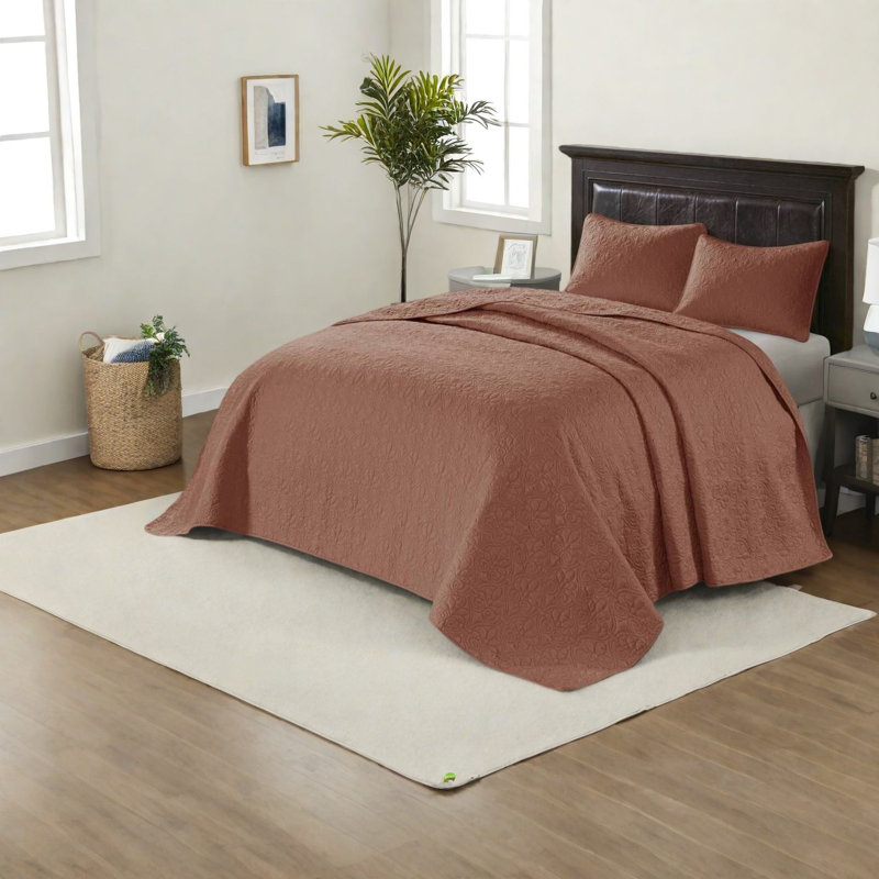 Ensemble de literie réversible pour très grand lit, courtepointe en polyester, confort d'été moderne