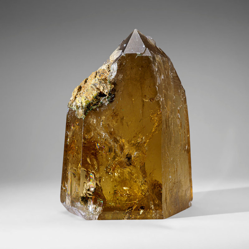 Genuine Polished Citrine Crystal Point From Brazil (27 Lbs)