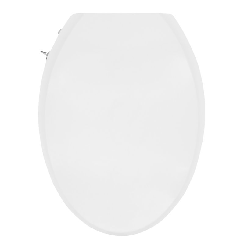 ANZZI Minnow 19 in. Elongated Manual Bidet Toilet Seat in White with Soft-Close Lid and Dual Self-Cleaning Nozzles