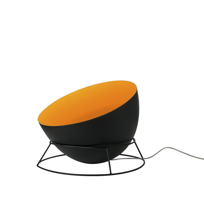 Luna 27.5cm Novelty Floor Lamp, Black, Black/Orange