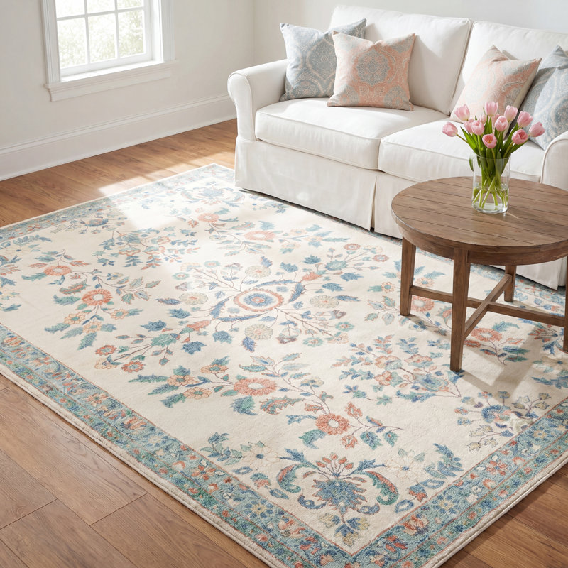 Berger Floral Indoor Rug, Rectangle 7'6" x 9'5"