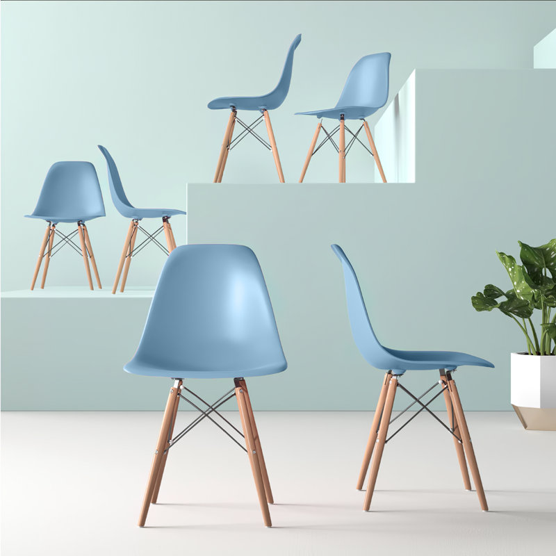 Chaise d'appoint Custer, Bleu pâle, 6