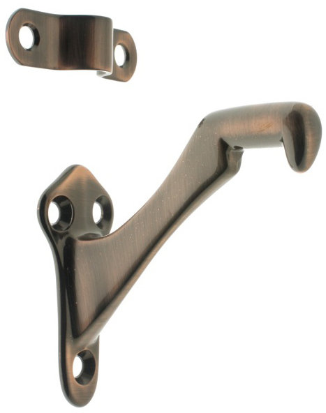 Solid Brass Hand Rail Bracket, Antique Copper