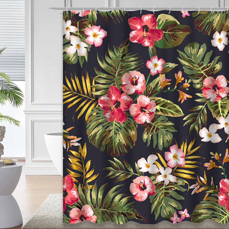 Rideau de douche Tropical Flower Blossom, L 72 po x l 78 po