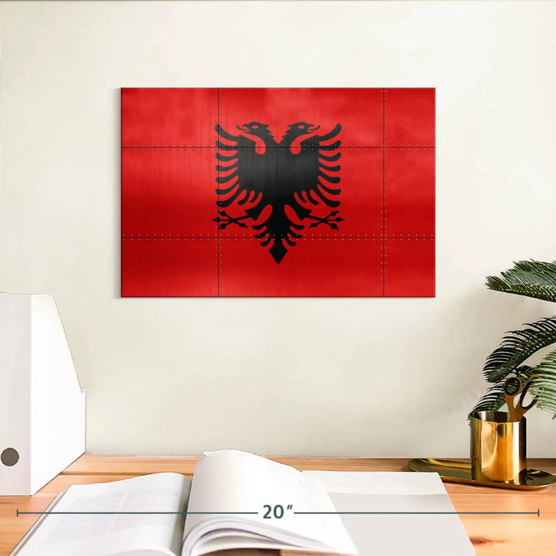 Drapeau de l'Albanie Borges, H 8 po x l 12 po