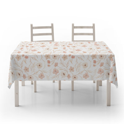 Premium Tablecloth (55 x 87 inches), 50% Cotton / 50% Polyester, Machine Washable & Ironable | Durable, Tumble Dryer Safe, Elegant Design for Dining Room & Special Occasions, Versatile & Easy Care