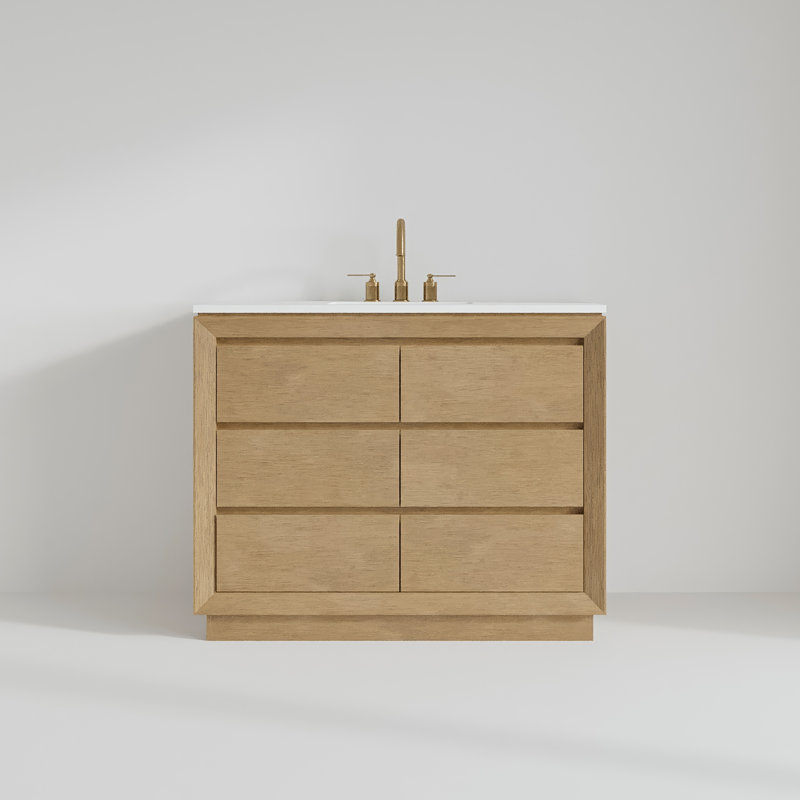 Danyale 42" Single Bathroom Vanity with Quartz Top
