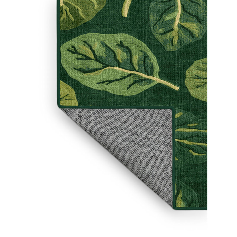 Tapis 6 épinards lavables Ginza, Rond 4 pi