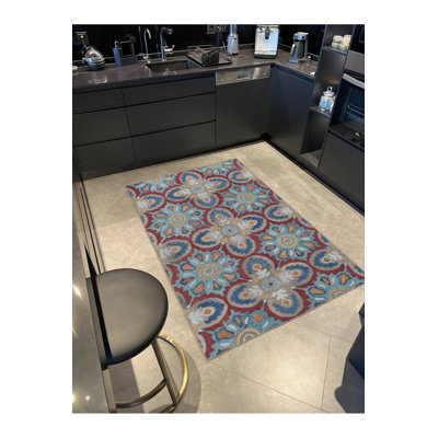 Floral Traditional Decorative Washable Rug