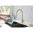 Gold Stainless Steel Kitchen Pull Down Faucet - 360 Rotatable High Spout, Simple Single Handle For Water Temperature And Flow Adjustment, Corrosion Rust-, 15.83 In. Deep, 10.04 Wide, 9.18 Tall, 4.27-56660331