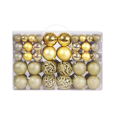 100 Sets Of Electroplated Christmas Tree Decoration Ballss Pendants