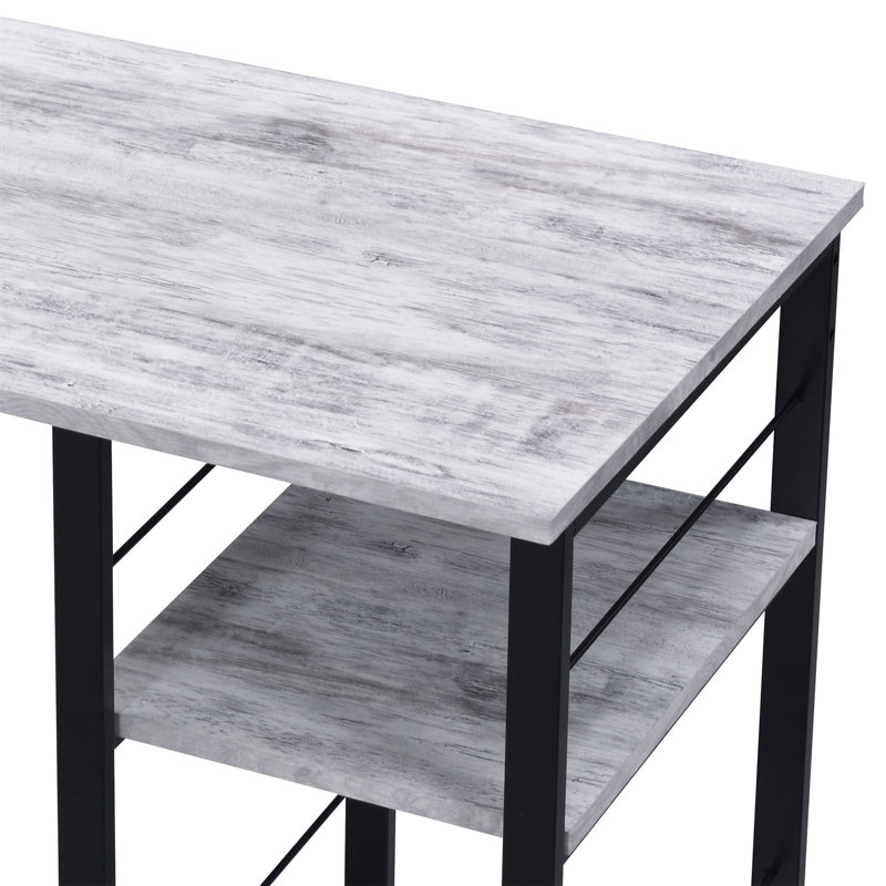 Bureau d'écriture rectangulaire à 2 tablettes, Gris, H 28,5 po x l 47,5 po x P 19,5 po