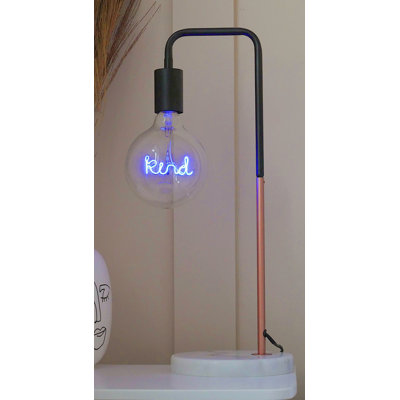 Stonegate 51Cm Black/Copper Desk Lamp Set with Outlet