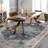 Washable Oriental Area Rug - Rugs for Living Room Soft Carpet for Bedroom Waterproof Floral Distressed Indoor Stain Resistant Non-Shedding Floor Carpets (Blue/Teal/Orange)-1989646373