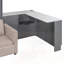 Grand lit escamotable mural avec rangement hydraulique, canapé, tablettes et tiroirs, éclairage DEL / USB, panneau gris-1733430130
