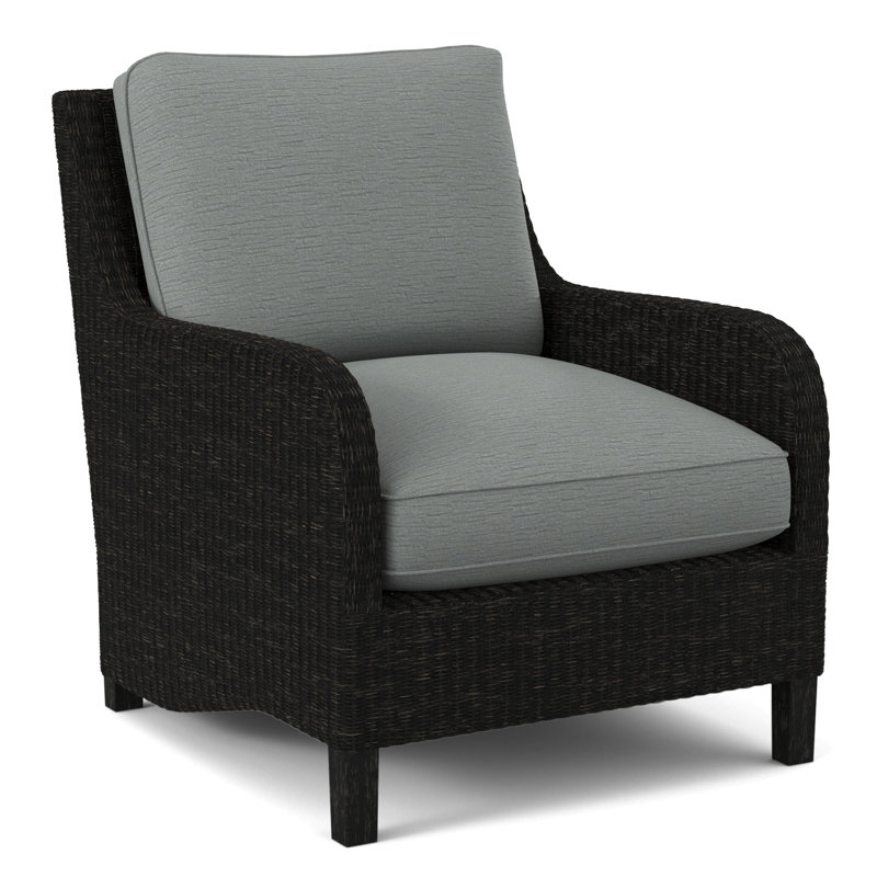 Fauteuil large 29 po Gibraltar, Noir antique, Chenille rose / velours uni; 0809-14